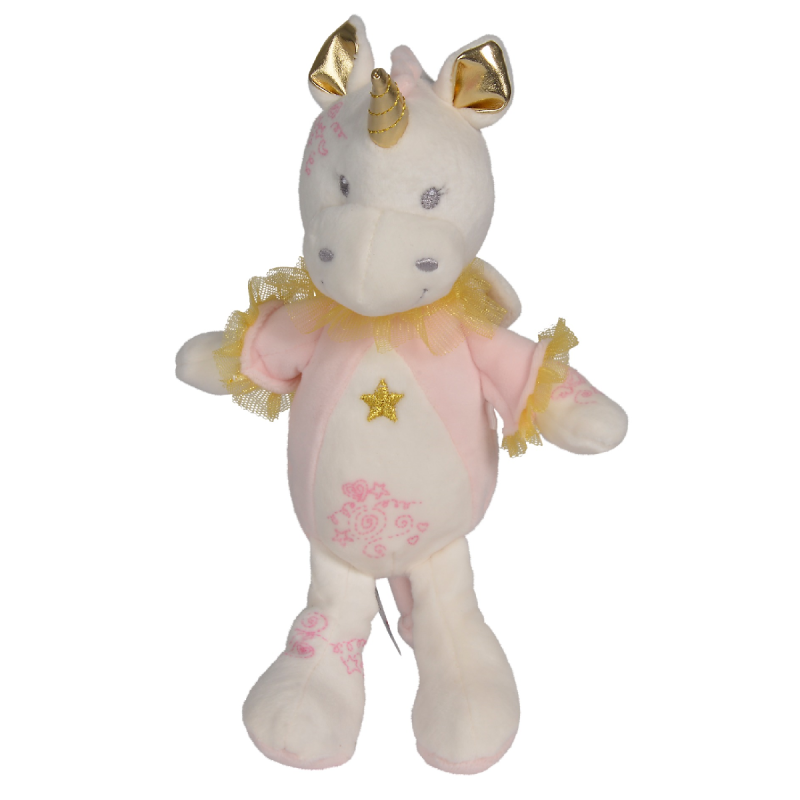  soft toy pink unicorn gold 20 cm 